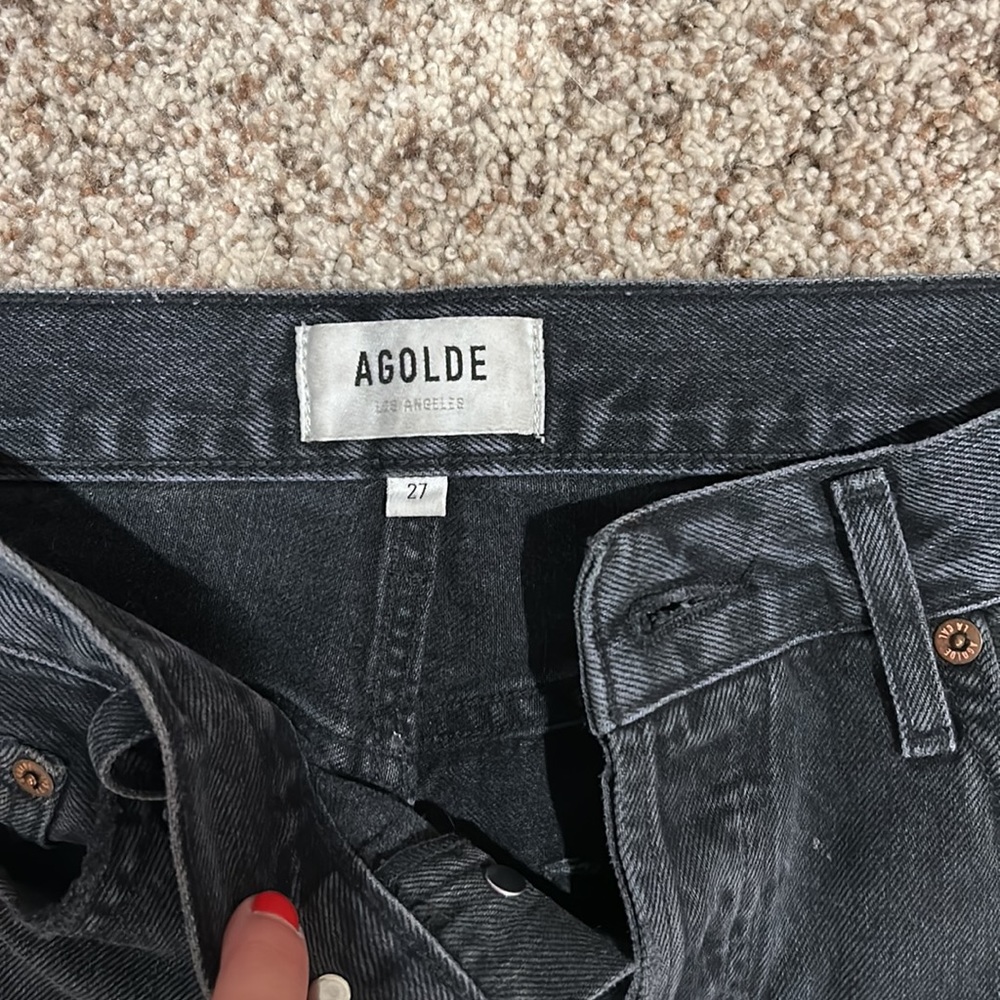 Agolde - washed black Riley jeans - Picture 3 of 4